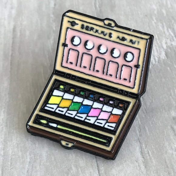 ACRYLIC PAINT Artist Box Palette Enamel Pin - Picture 2 of 5